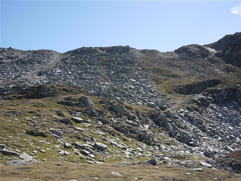 Du Grittlesee, première partie de descente entre blocs et rochers