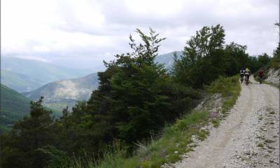 La piste de départ, direction le Puy de Rent