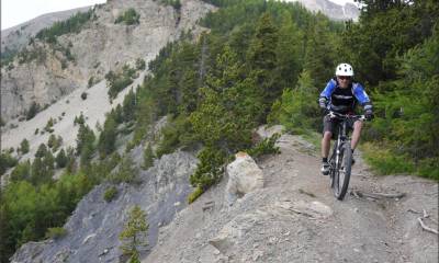 Début de la DH depuis le chemin horizontal